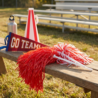 Cheerleading Supplies Blue Poly Pom Poms 512 Strand
