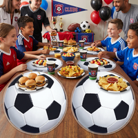 Soccer Ball Placemats - 4 Pack, 13-inch Sporty Table Decor