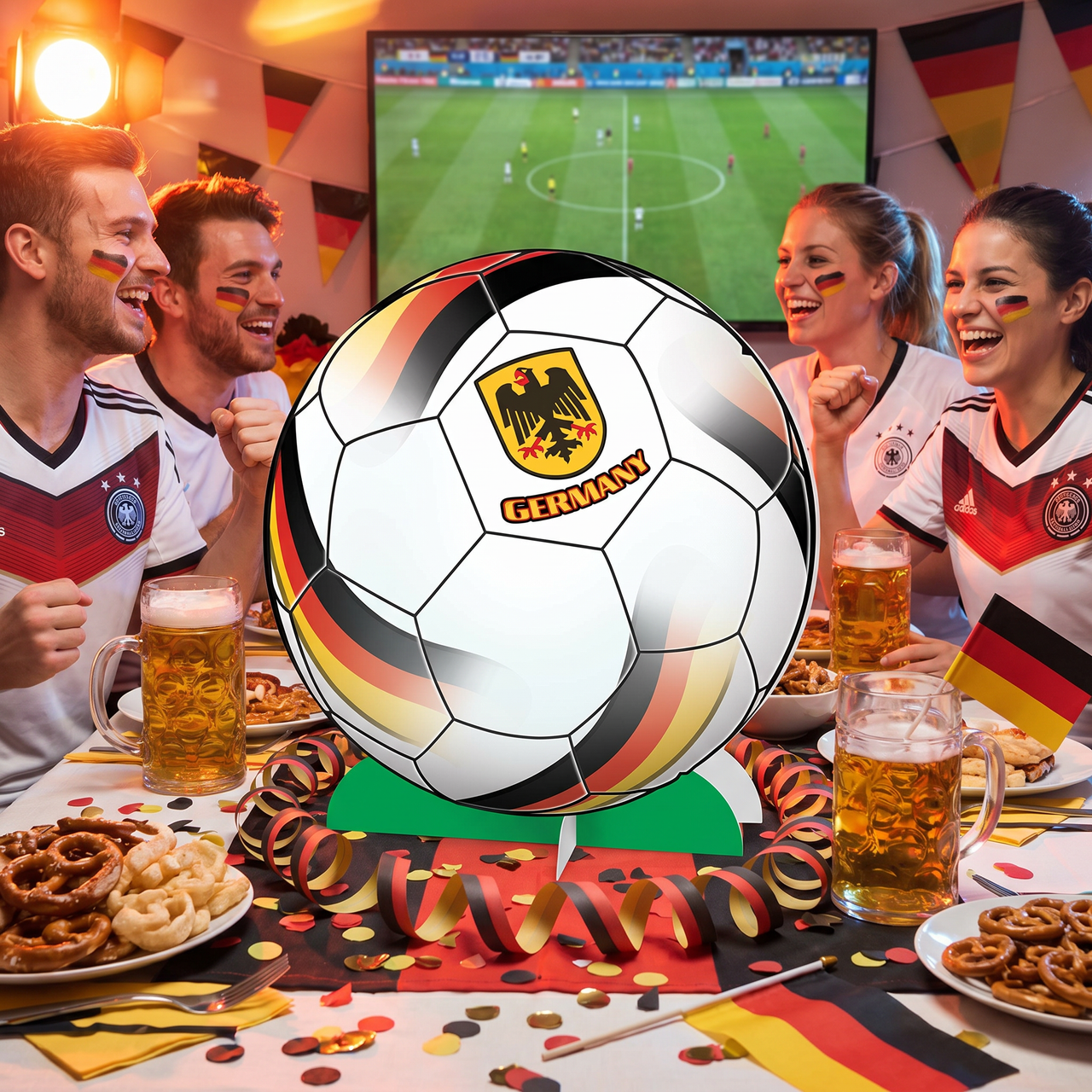 Germany Soccer 3D Centerpiece - 9.25 inch Sports Decoration