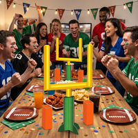 3D Football Goal Post Centerpieces - 11 Inch (2-Pack)