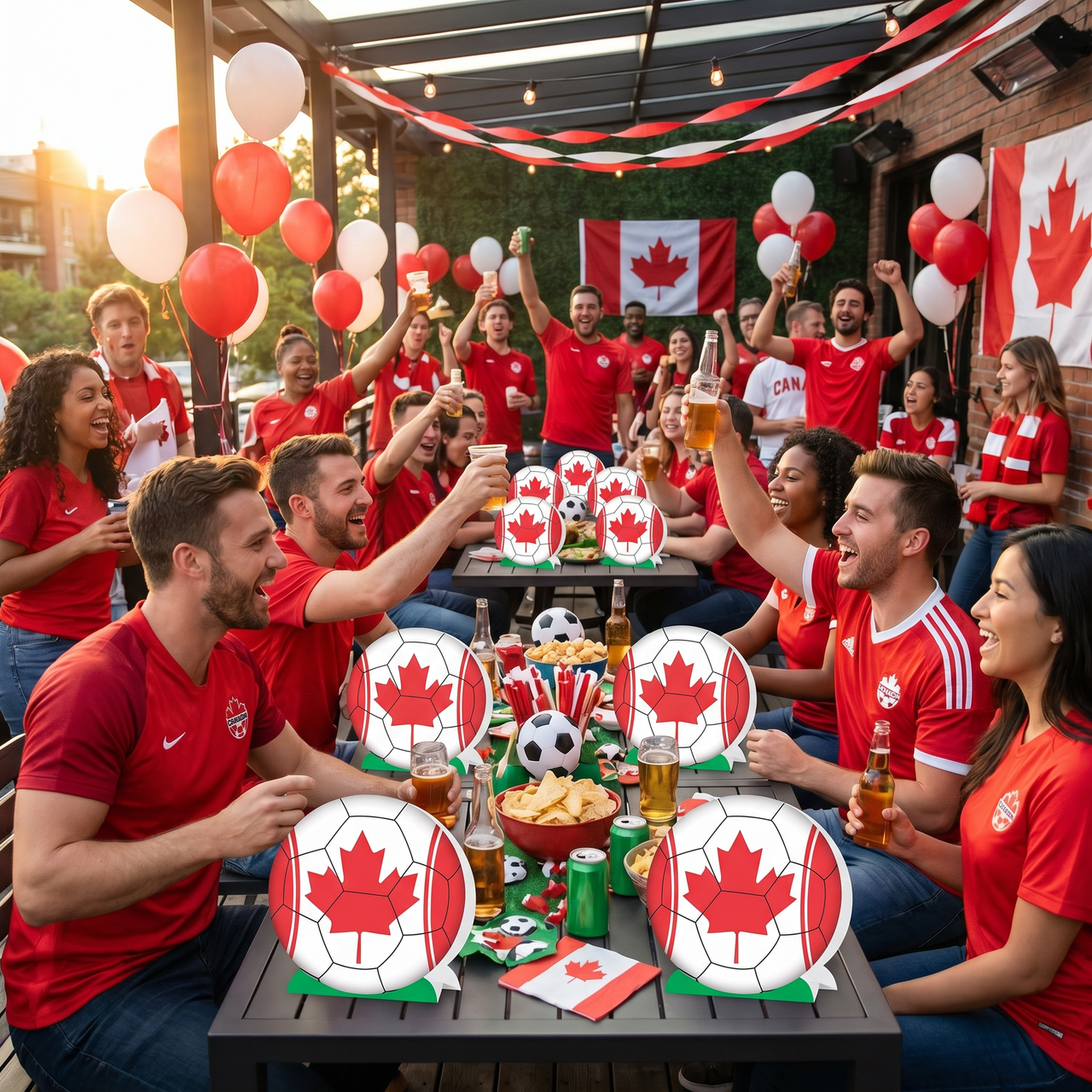 Canadian Soccer 3D Centerpiece - 9.25 inch Sports Decor