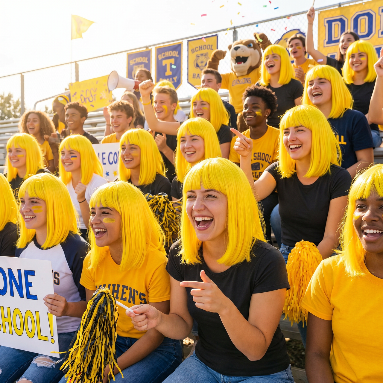 Yellow Long Bob Wig - Spirit & Halloween Costume Accessory