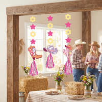 Boots and Bows Hanging Cutouts w/ Tassels (36 per Case)