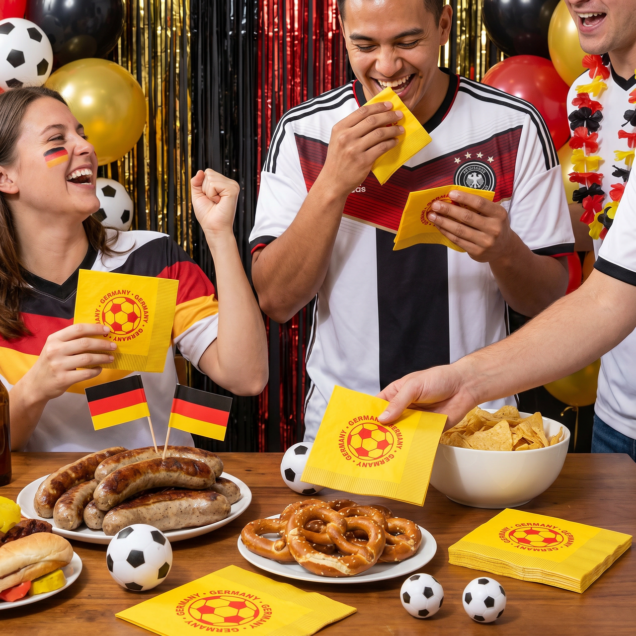 Germany Soccer Luncheon Napkins - 2-Ply (16 Count)