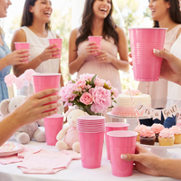 Candy Pink 16 oz Plastic Cups (240 per Case)
