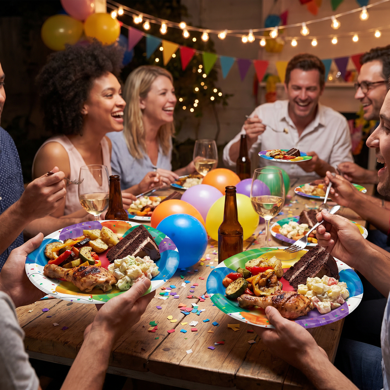 Balloon Blast 9 inch Paper Dinner Plate (96 per Case)