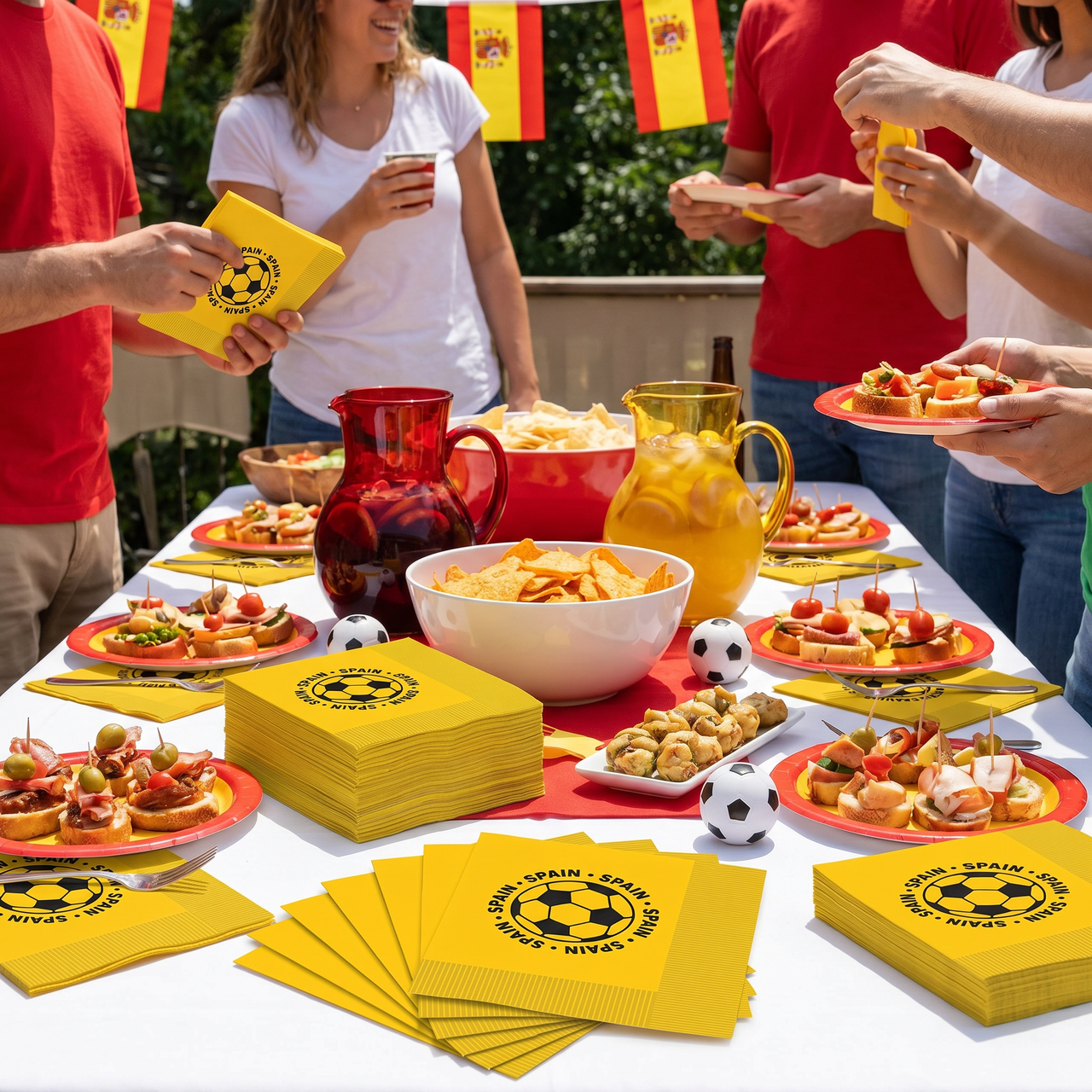 Spain Soccer Luncheon Napkins (16-Count, 2-Ply)