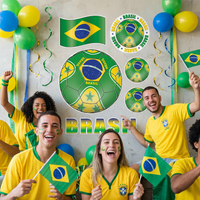 Brazil Soccer Peel 'N Place Decals - 6 Stickers per Sheet