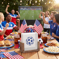 USA Soccer Luncheon Napkins - 16 Count 2-Ply