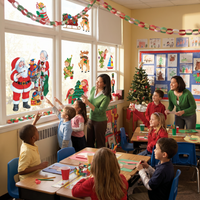 Christmas Santa's Workshop Clings