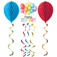 18 pc Bulk Balloon Bash Dizzy Danglers - Birthday Party Supplies by Creative Converting