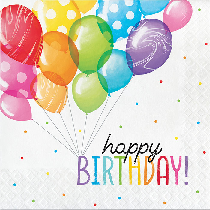 192 pc Bulk Balloon Bash Luncheon Napkins - Birthday Party Supplies by Creative Converting