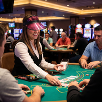 Clear Cerise Plastic Dealer's Visor