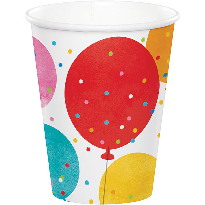 96 pc Bulk Birthday Confetti Balloons Paper Cups - Birthday Party Supplies by Creative Converting