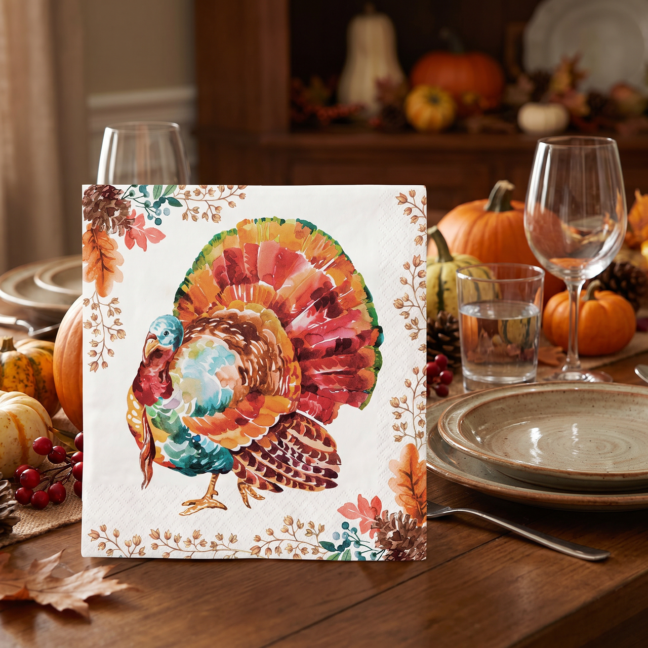 Tasteful Turkey Paper Luncheon Napkin (Case of 192)