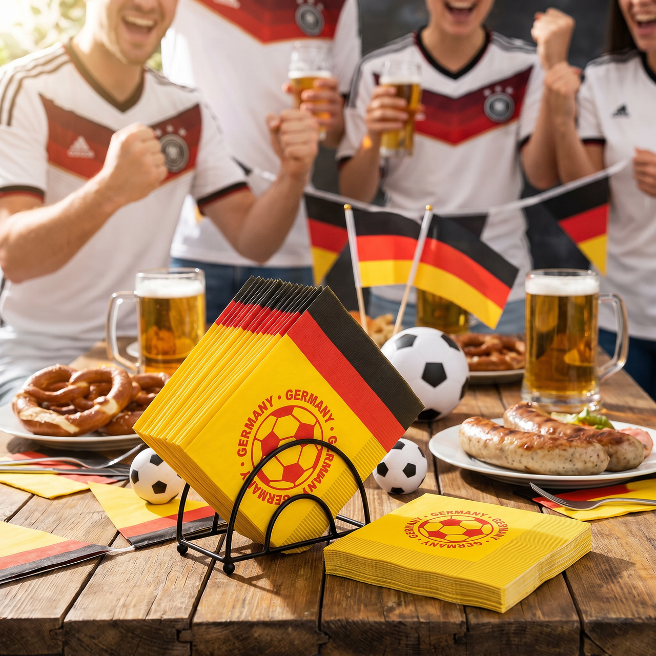 Germany Soccer Luncheon Napkins - 2-Ply (16 Count)