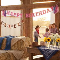 Boots and Bows Letter Banner w/ Tassels (12 per Case)