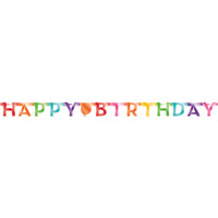 12 pc Bulk Colorful Happy Birthday Banners - Birthday Party Supplies by Creative Converting