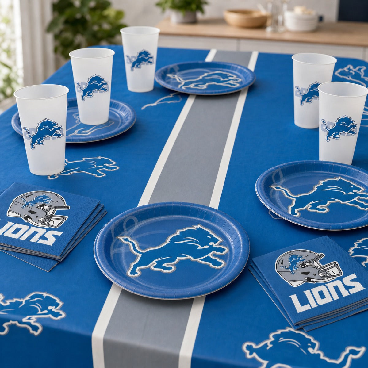12/Case Bulk Detroit Lions Table Covers