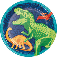 96 pc Bulk Dino Dig Dinner Plates - Birthday Party Supplies by Creative Converting
