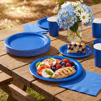 Cobalt Blue Value Friendly 8.75 inch Paper Dinner Plates (96 per Case)