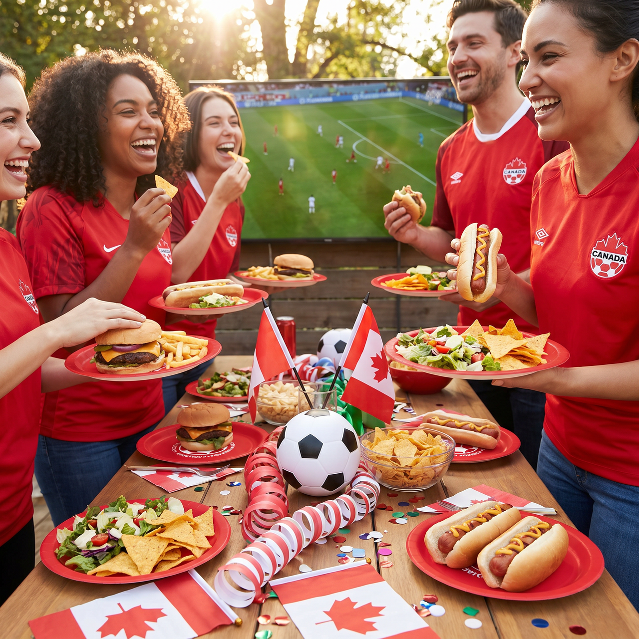 Soccer Canada Dinner Plates - 9 Inch (8-Pack)