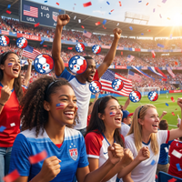 Soccer Ball Boppers Headband - USA Sports Fan Accessory