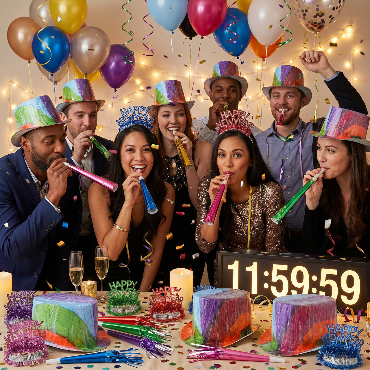 Classic New Year's Eve Party Kit for 50 People
