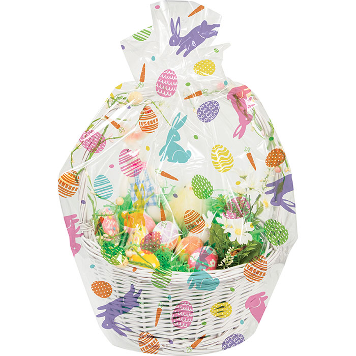 12 pc Bulk Easter Bunny and Eggs Easter Basket Bags - Easter Party Supplies by Creative Converting