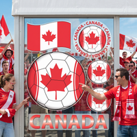 Canada Soccer Peel 'N Place Decals - 6 Stickers per Sheet