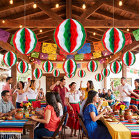 Fiesta Tissue Ball - red - white - green