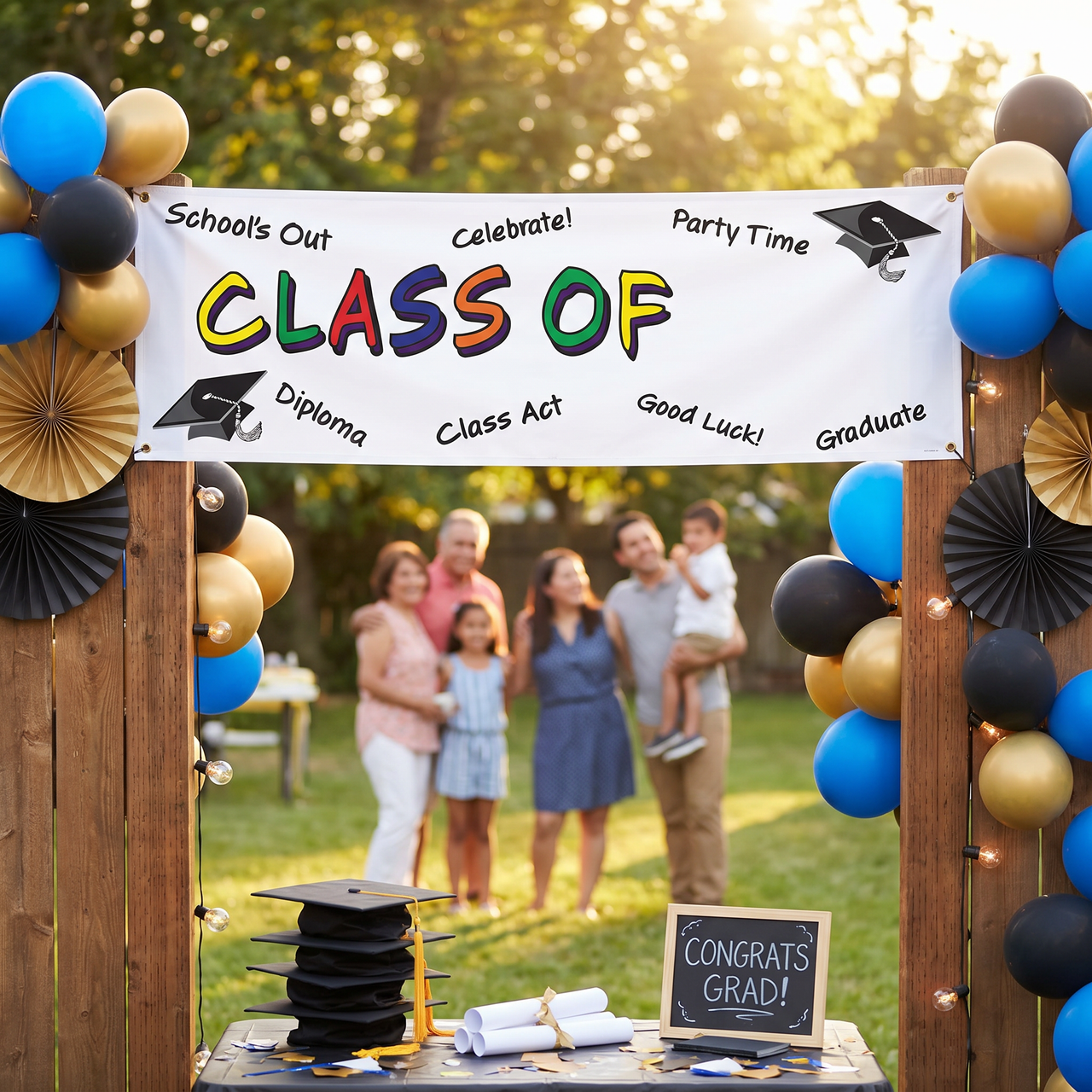 Class Of Year Graduation Party Sign Banner
