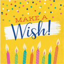 192 pc Bulk Festive Cake Make a Wish Luncheon Napkins - Birthday Party Supplies by Creative Converting