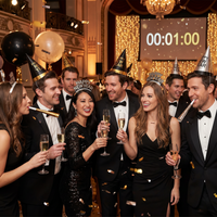 Black Silver Gold New Year Wearables Kit for 10 (6 Kits per Case)