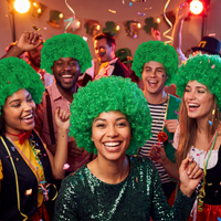 Green Curly Wig - Spirit, School & Halloween Fun