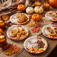 Fall Feast Paper Dessert Plate (Case of 96)