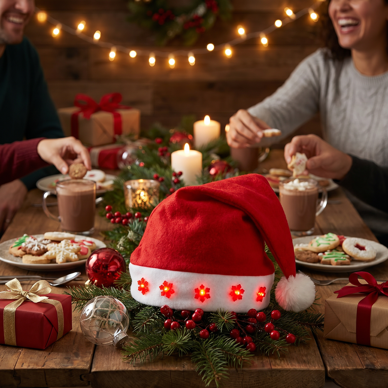 Christmas Light-Up Santa Hat