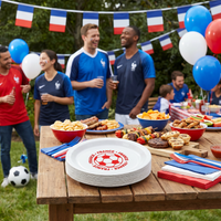 Soccer France Dinner Plates - 9 inch (8 Count)
