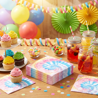 Tie Dye Party Beverage Napkins (192 per Case)