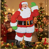 29 Inch Tall Jointed Santa Christmas Decoration