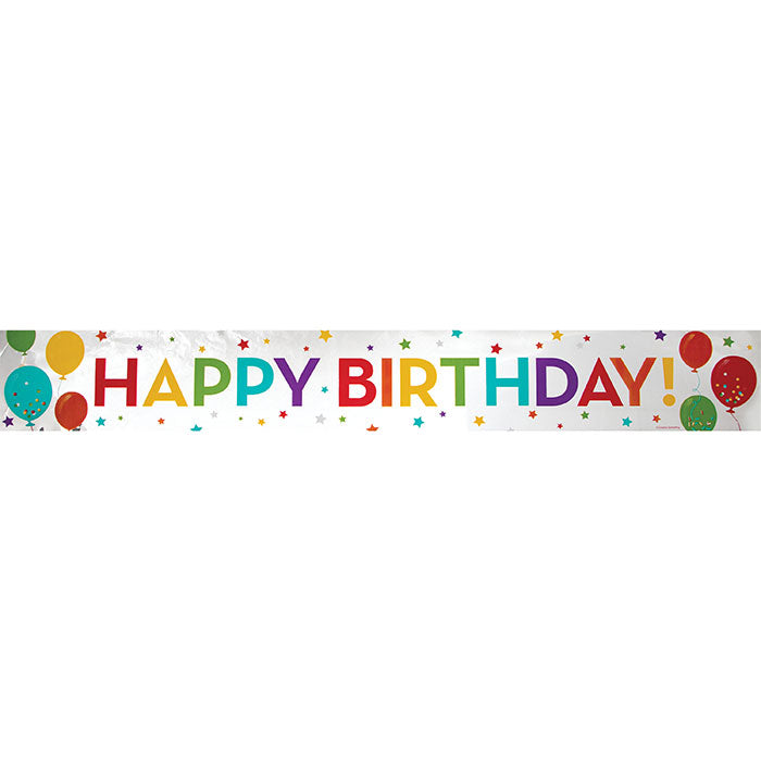 12 pc Bulk Happy Birthday Foil Banners - Birthday Party Supplies by Creative Converting