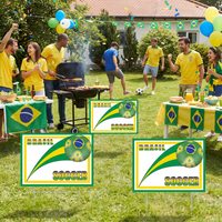 Brasil Soccer Yard Sign - All-Weather Plastic with H-Stake