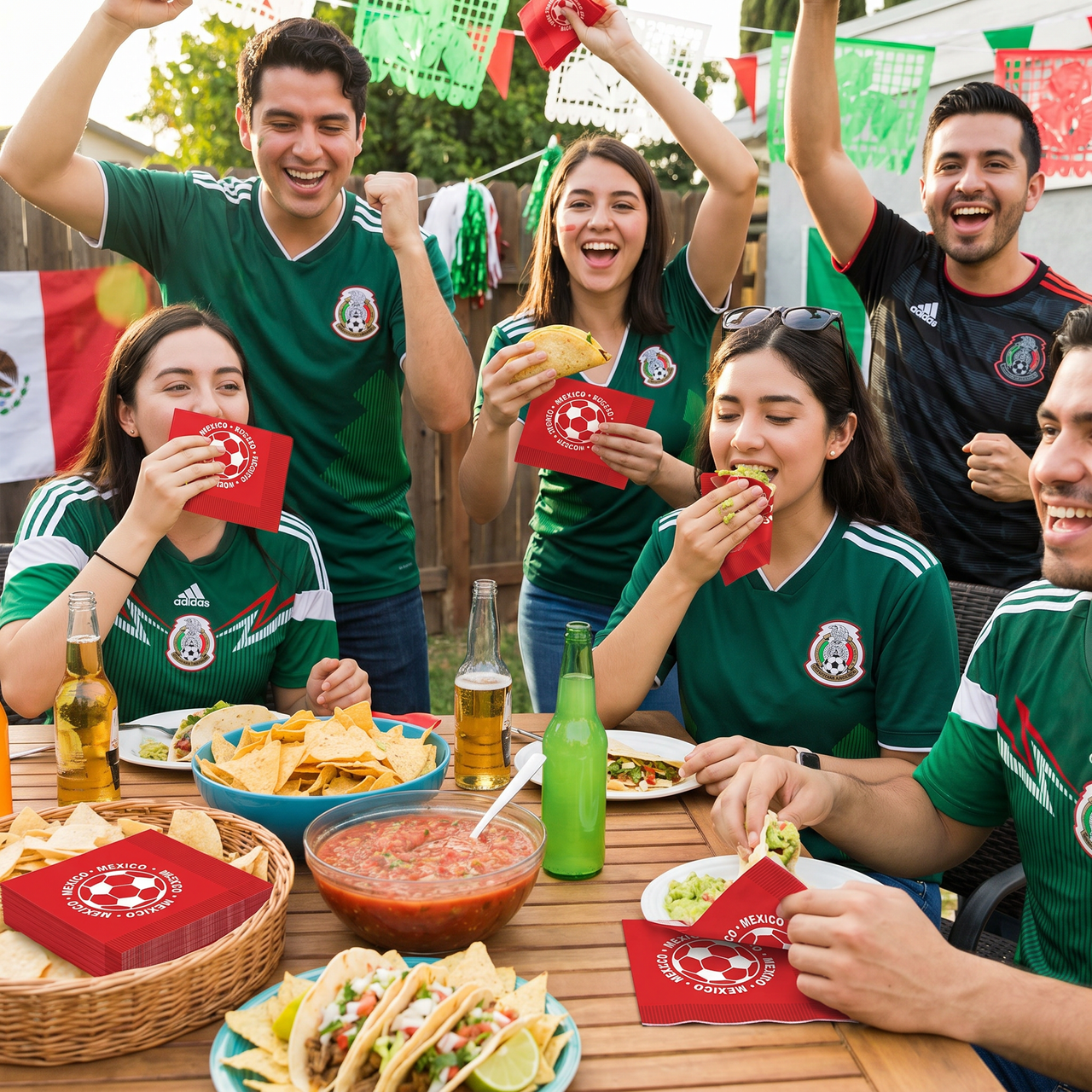 Mexico Soccer Luncheon Napkins - 16 Count 2-Ply Napkins