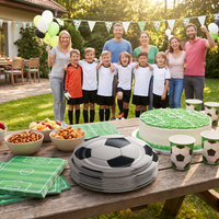 Soccer Party Plates - 9 Inch Dinner Plates (8 Pack)