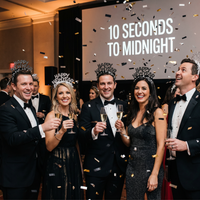 New Year's Eve Black and Silver Foil Glitter Tiaras (50 per Case)