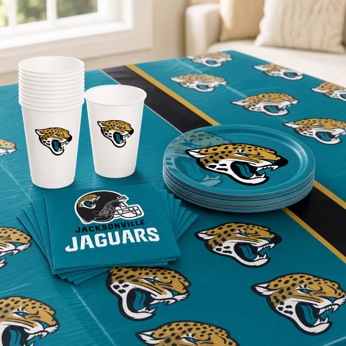 96/Case Bulk Jacksonville Jaguars Dinner Plates
