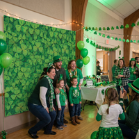 St. Patrick's Day Clover Field Backdrop