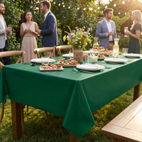 Hunter Green Plastic Table Covers 54 inch x 108 inch (12 per Case)