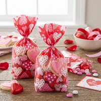 Hearts Cello Bags w/ Twist Ties (Case of 240)