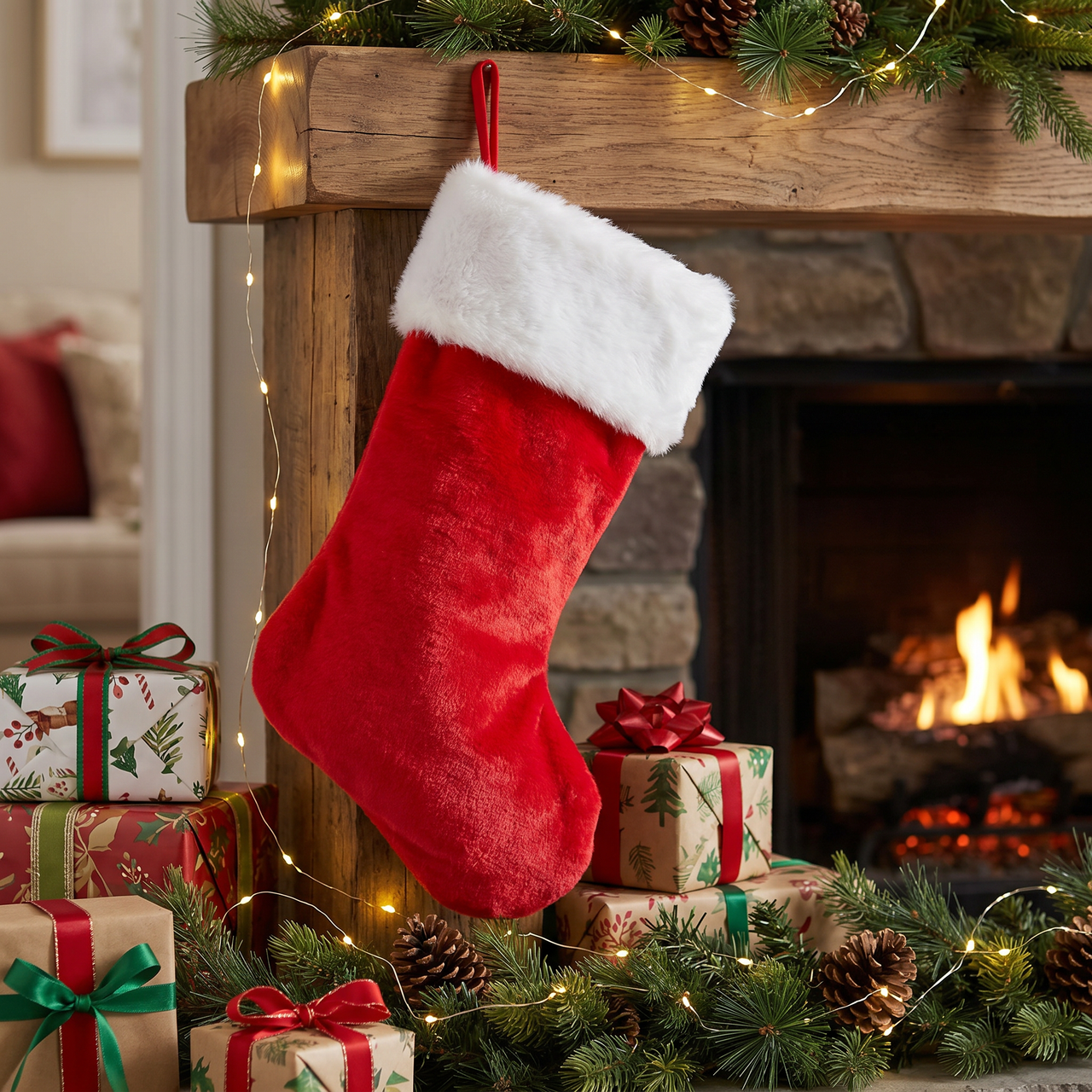 Plush Christmas Stocking